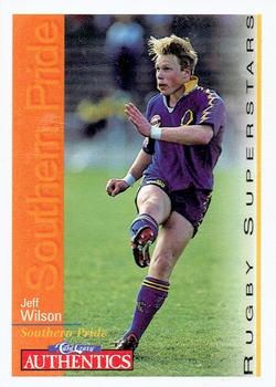 1995 Card Crazy Authentics Rugby Union NPC Superstars #72 Jeff Wilson Front